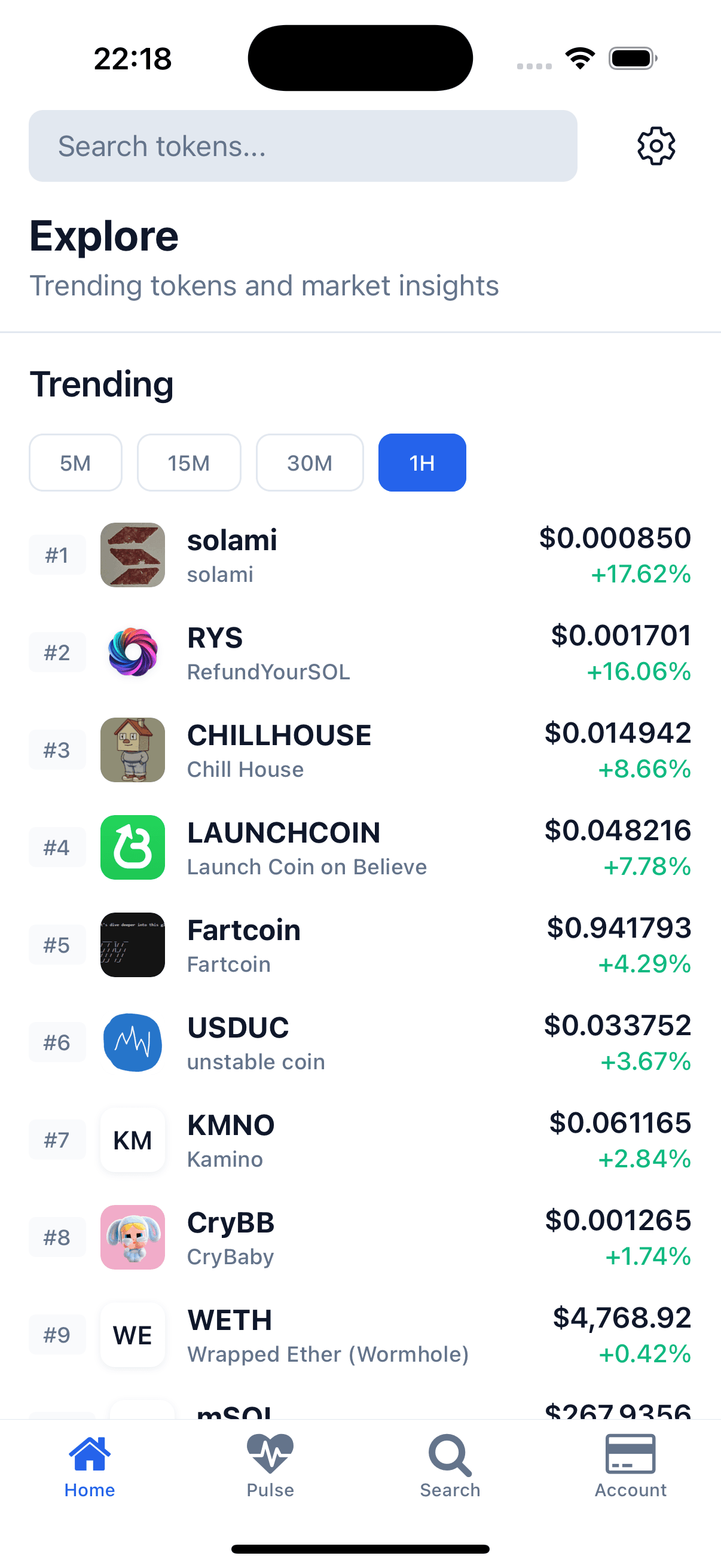 Pulse app screenshot 1